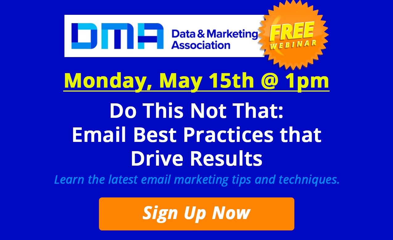 DMA FREE WEBINAR - May 15th at 1pm